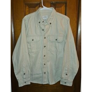Lucky Brand Mens Long Sleeve Button Down Denim Shirt Casual Outdoor Work S